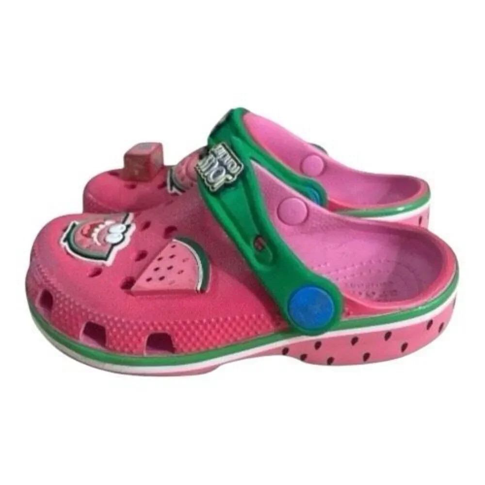 Crocs x Jolly Rancher Limited Edition Girls Pink Watermelon Clog Size 9C Sandals